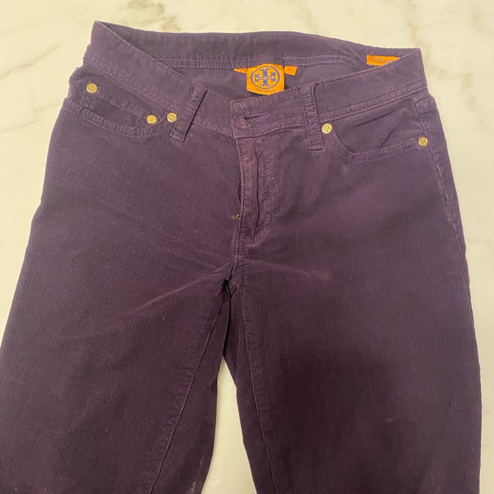 Tory Burch Deep Purple Straight Leg Jeans